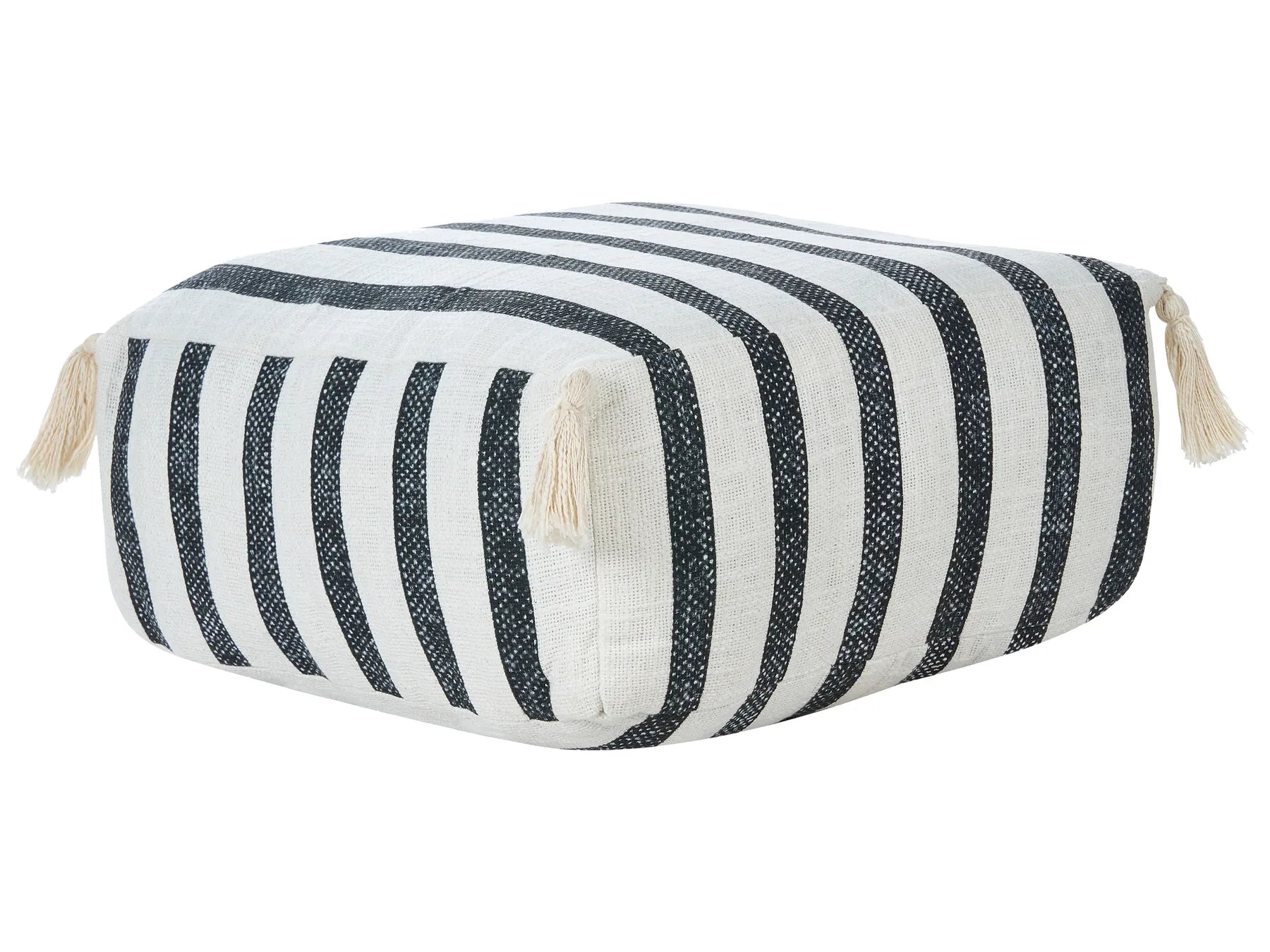 Floor Cushion ASHTI Cotton Black/ White