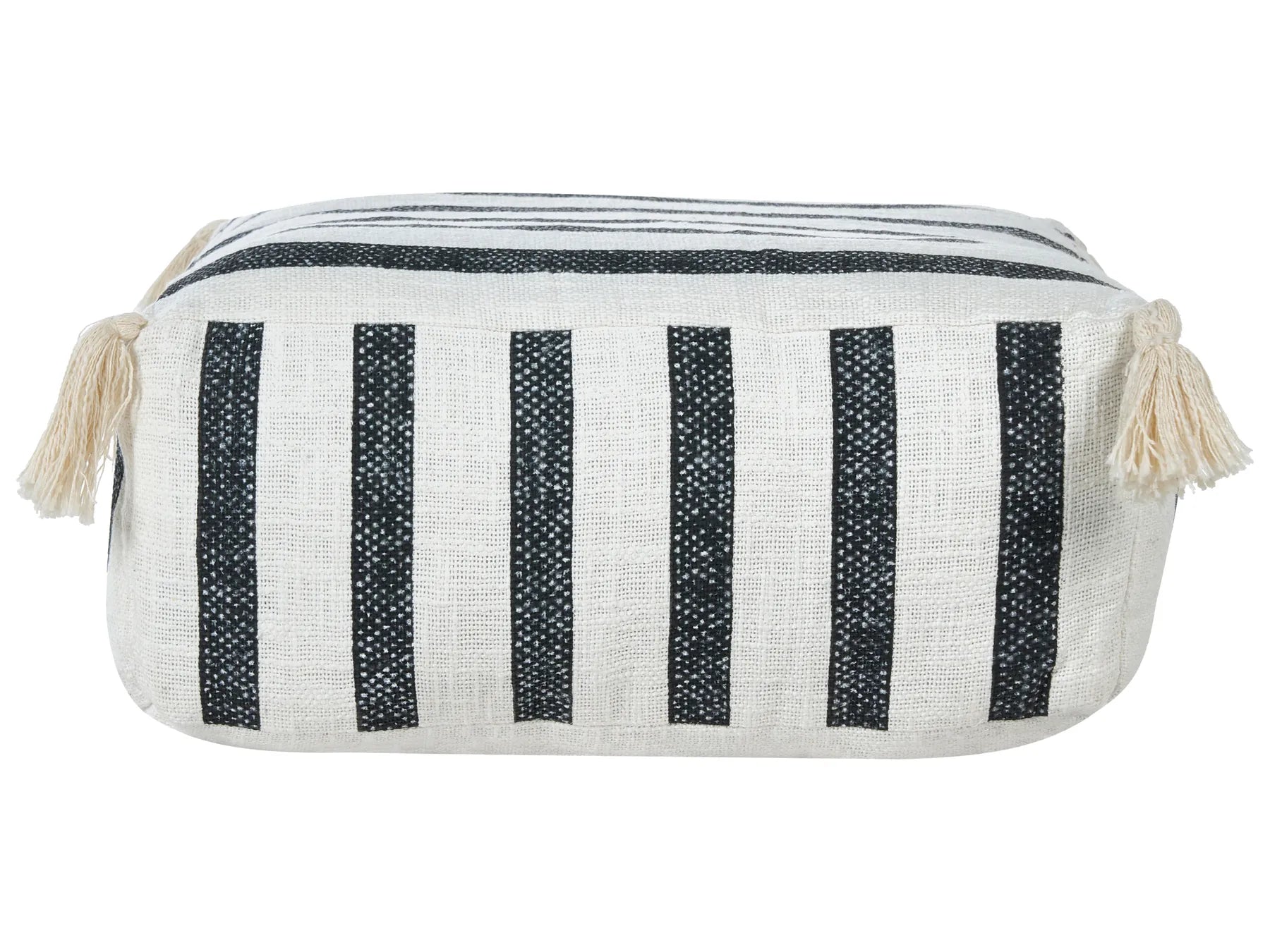 Floor Cushion ASHTI Cotton Black/ White