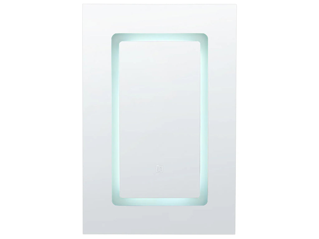 Bathroom Wall Mounted Mirror Cabinet LED CONDOR 40 cm 60 cm Black