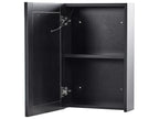 Bathroom Wall Mounted Mirror Cabinet LED CONDOR 40 cm 60 cm Black