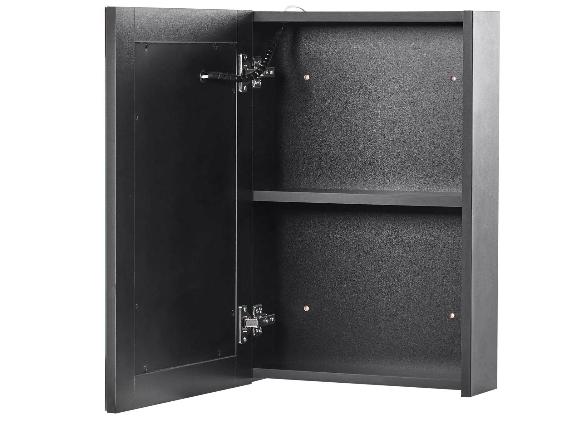 Bathroom Wall Mounted Mirror Cabinet LED CAMERON 40 cm 60 cm Black