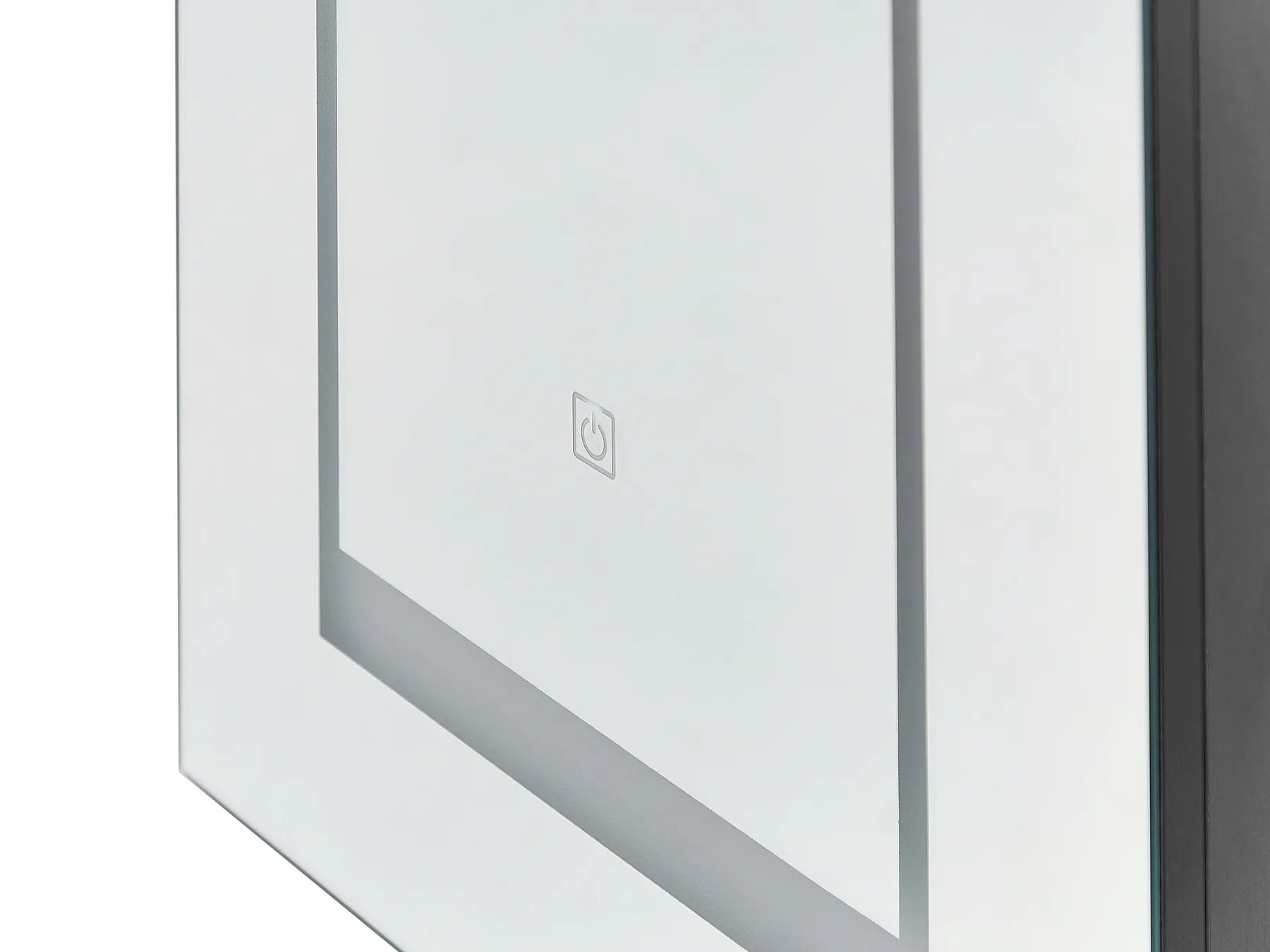 Bathroom Wall Mounted Mirror Cabinet LED MALASPINA 40 cm 60 cm Black