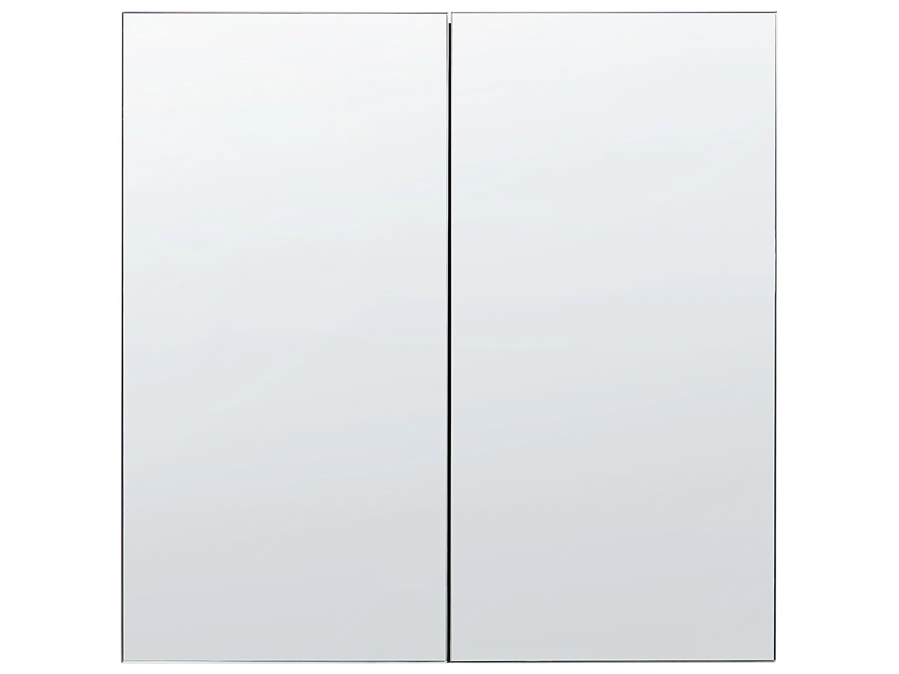 Bathroom Wall Mounted Mirror Cabinet NAVARRA 60 cm 60 cm Black