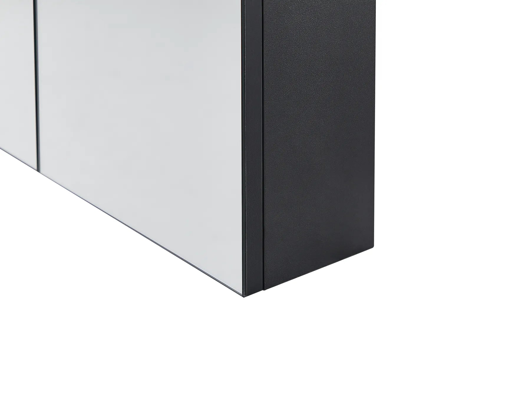 Bathroom Wall Mounted Mirror Cabinet NAVARRA 60 cm 60 cm Black