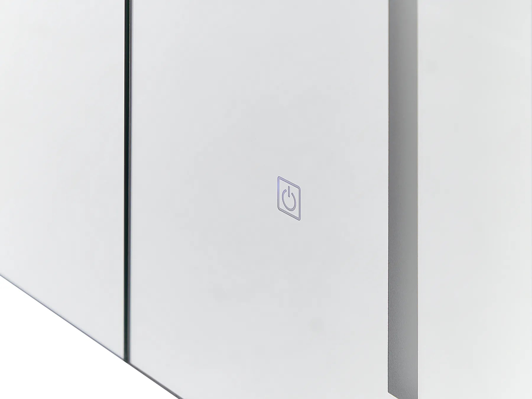 Bathroom Wall Mounted Mirror Cabinet LED CHABUNCO 60 cm 60 cm Black