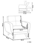 Armchair FLORLI Fabric Dark Green