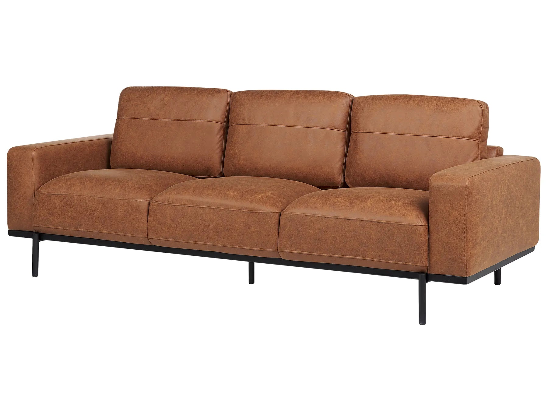 Sofa 3 Seater SOVIK Fabric Brown