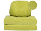 Single Sofa Bed OLDEN Corduroy Light Green