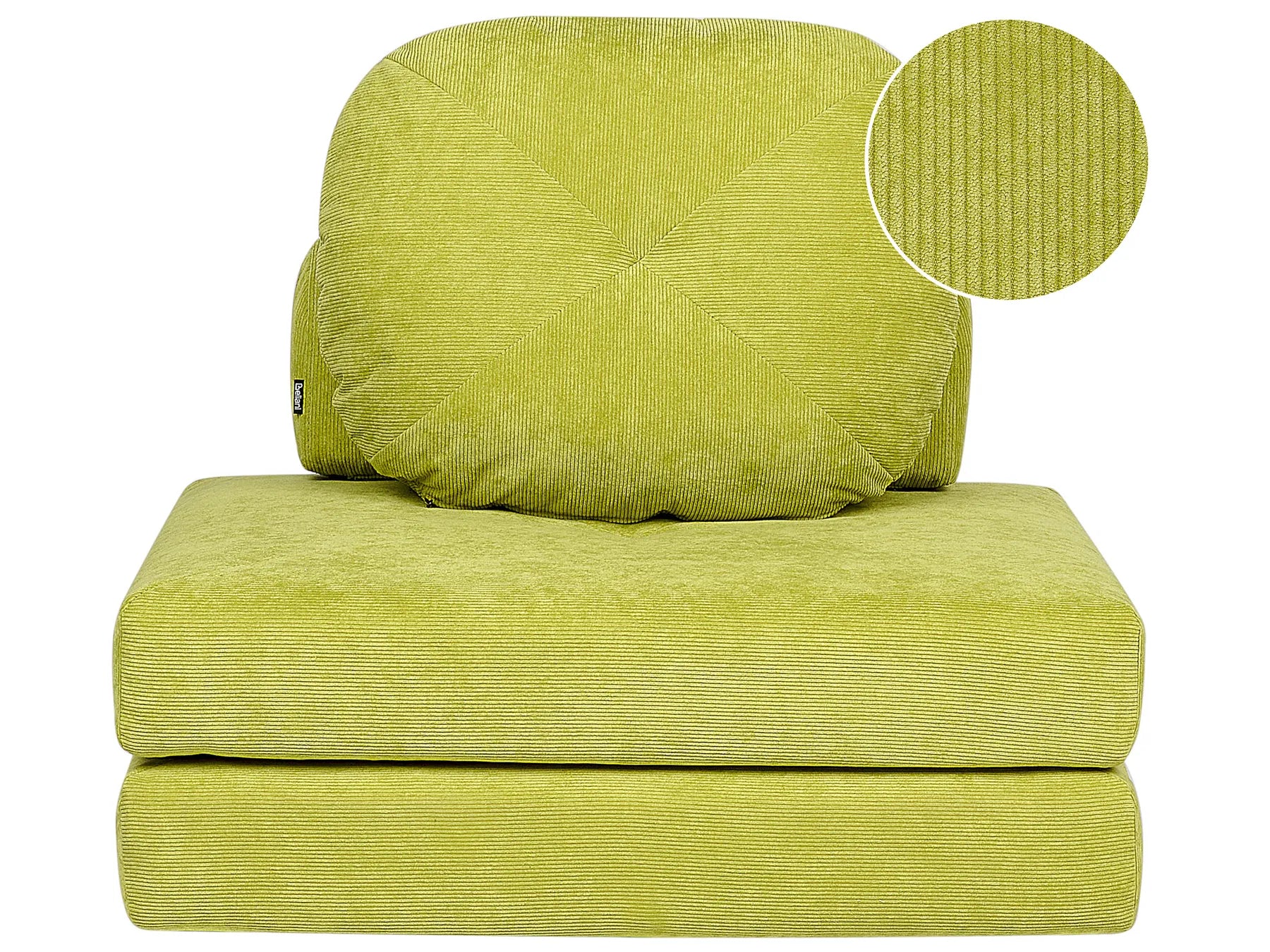 Single Sofa Bed OLDEN Corduroy Light Green