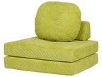 Single Sofa Bed OLDEN Corduroy Light Green