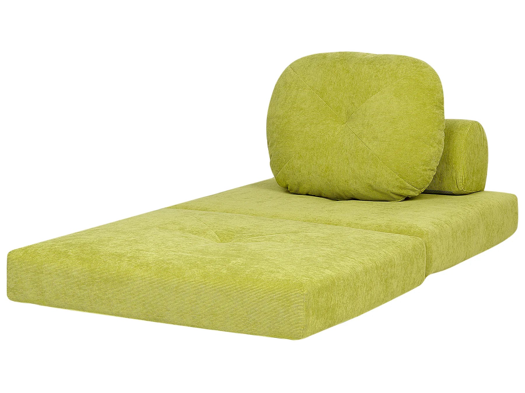 Single Sofa Bed OLDEN Corduroy Light Green