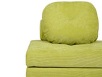 Single Sofa Bed OLDEN Corduroy Light Green
