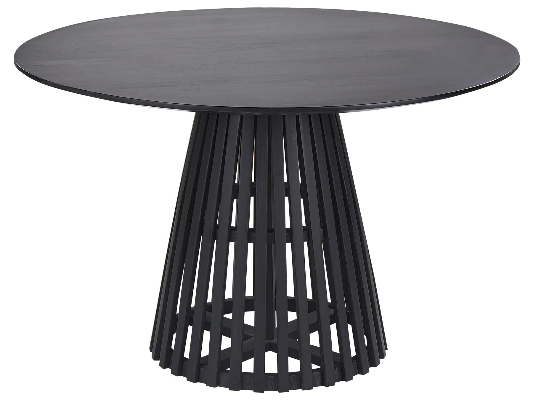 Dining Table MESILLA Black 120 cm 120 cm Acacia Wood