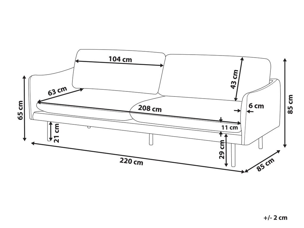 Sofa 3 Seater VINTERBRO Fabric Light Green