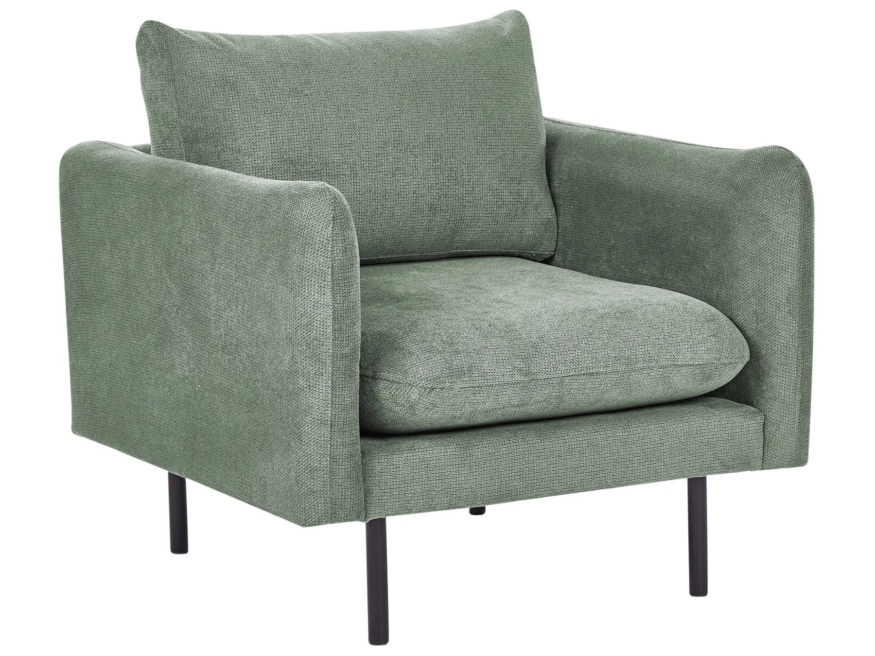 Living Room Set 5 Seater VINTERBRO Fabric Light Green with Ottoman