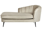 Right-Hand Chaise Lounge ALLIER Velvet Beige