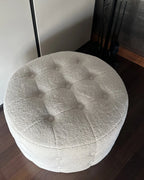 Pouffe TAMPA Boucle White