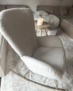 Rocking Chair ANASET Boucle White