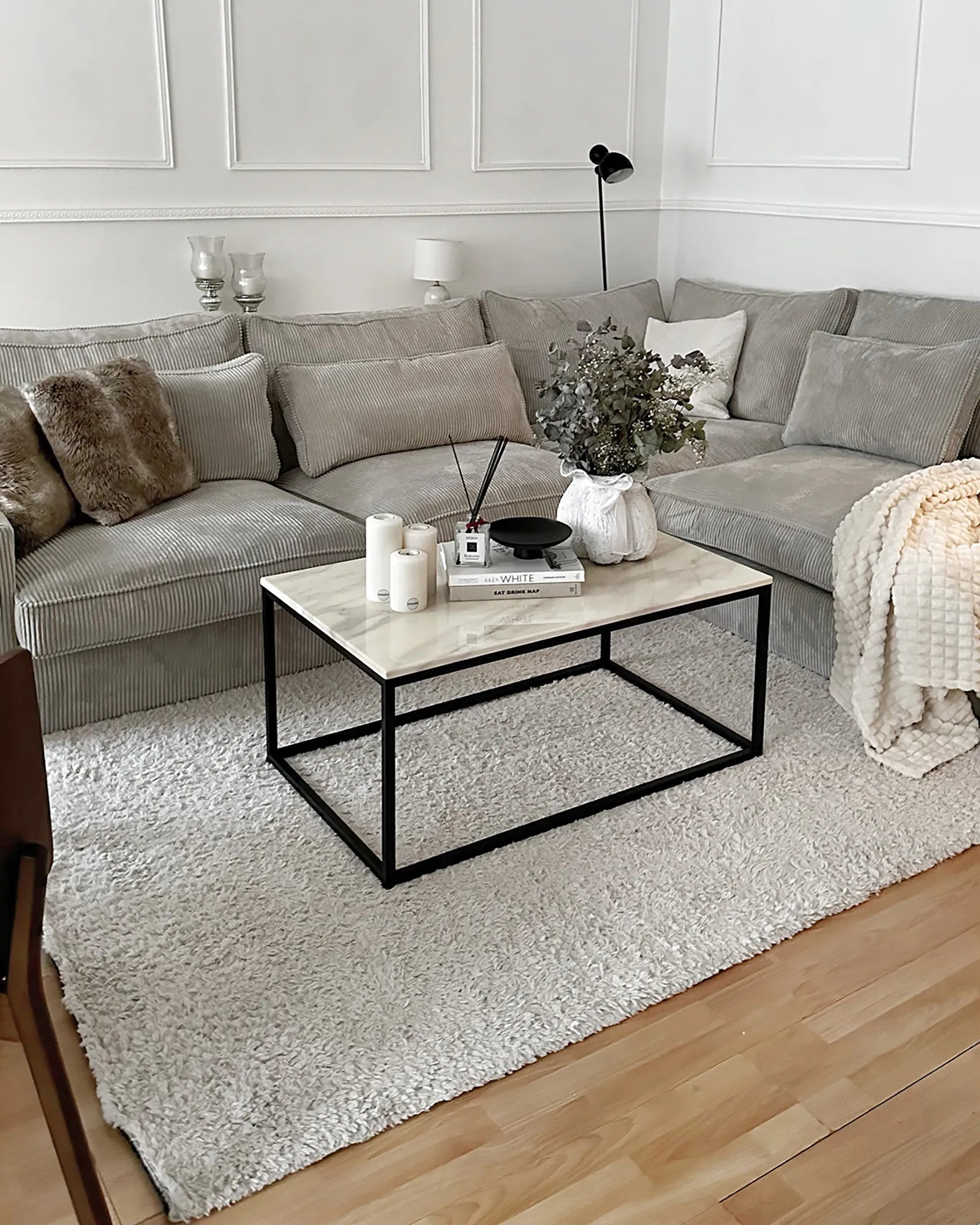 Coffee Table DELANO Marble/ Black