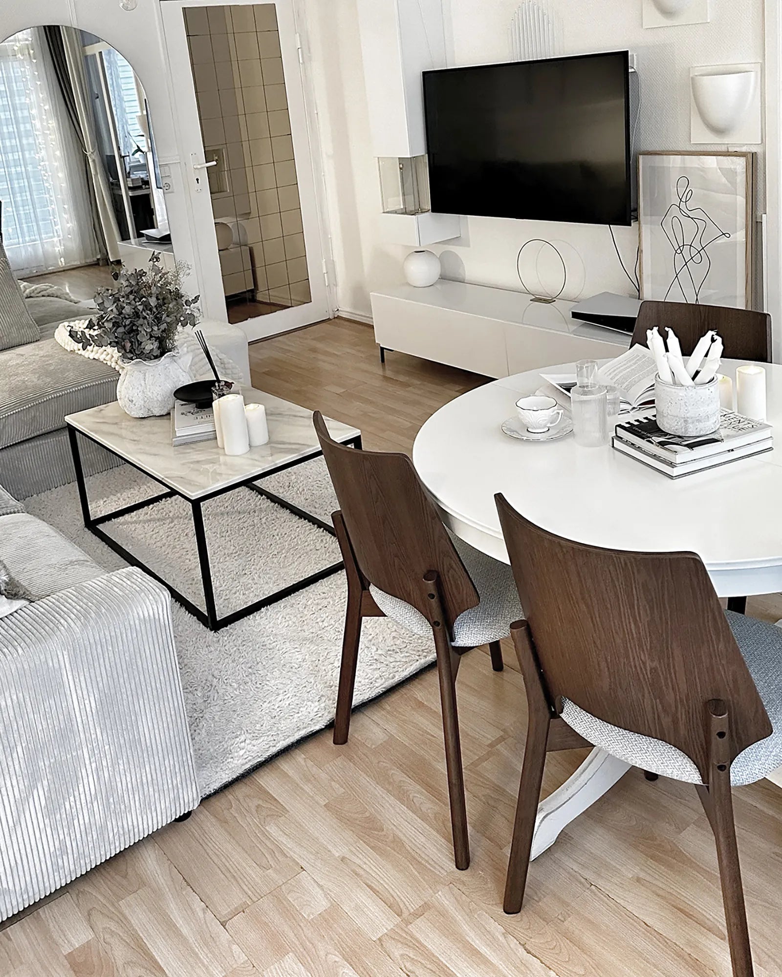 Coffee Table DELANO Marble/ Black