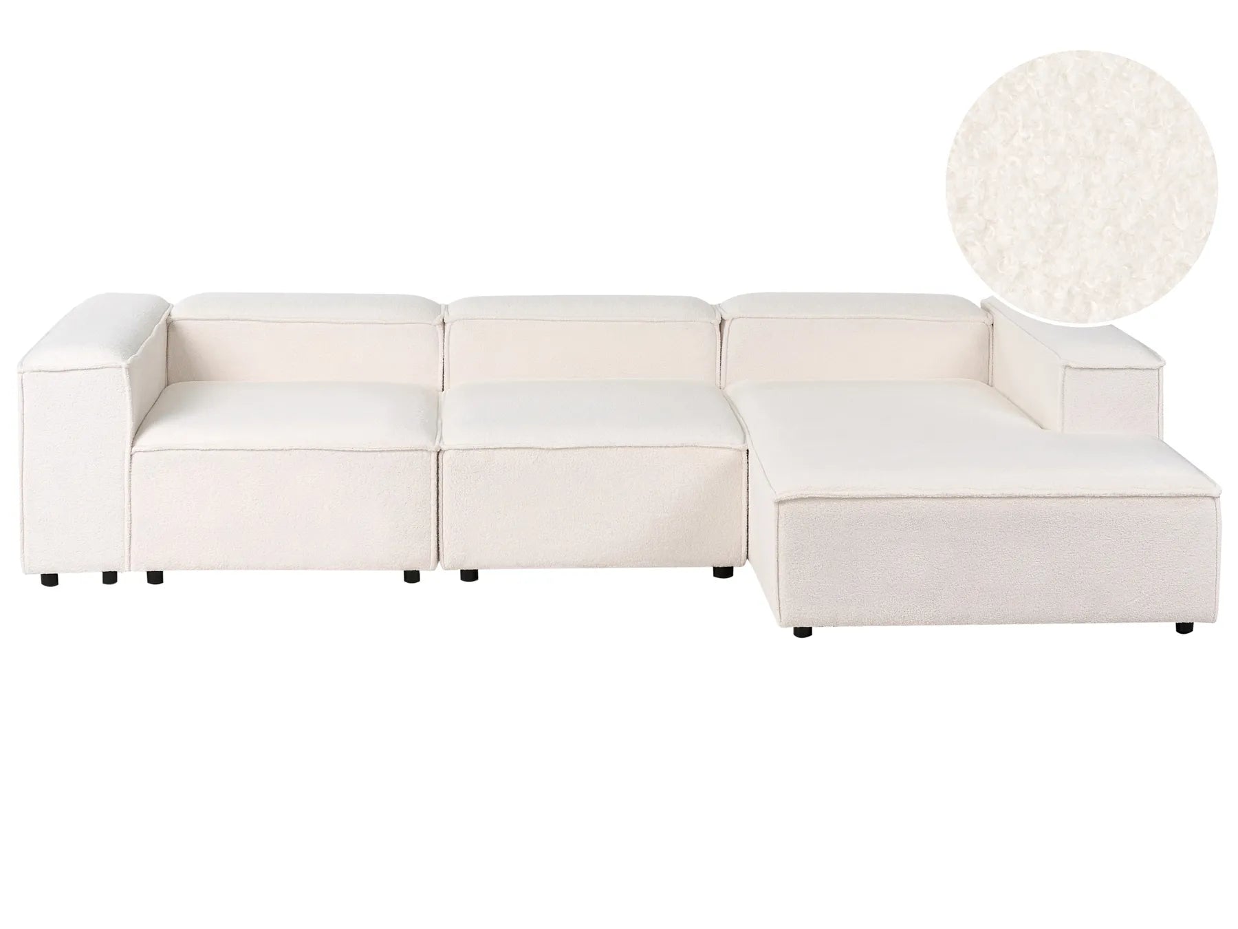 Modular Corner Sofa 4 Seater ARDAL Boucle Off-White Left Hand