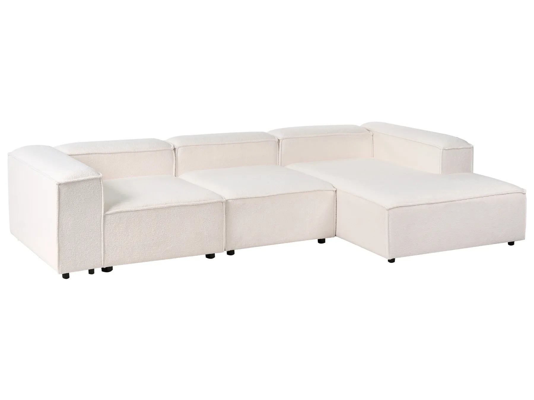 Modular Corner Sofa 4 Seater ARDAL Boucle Off-White Left Hand