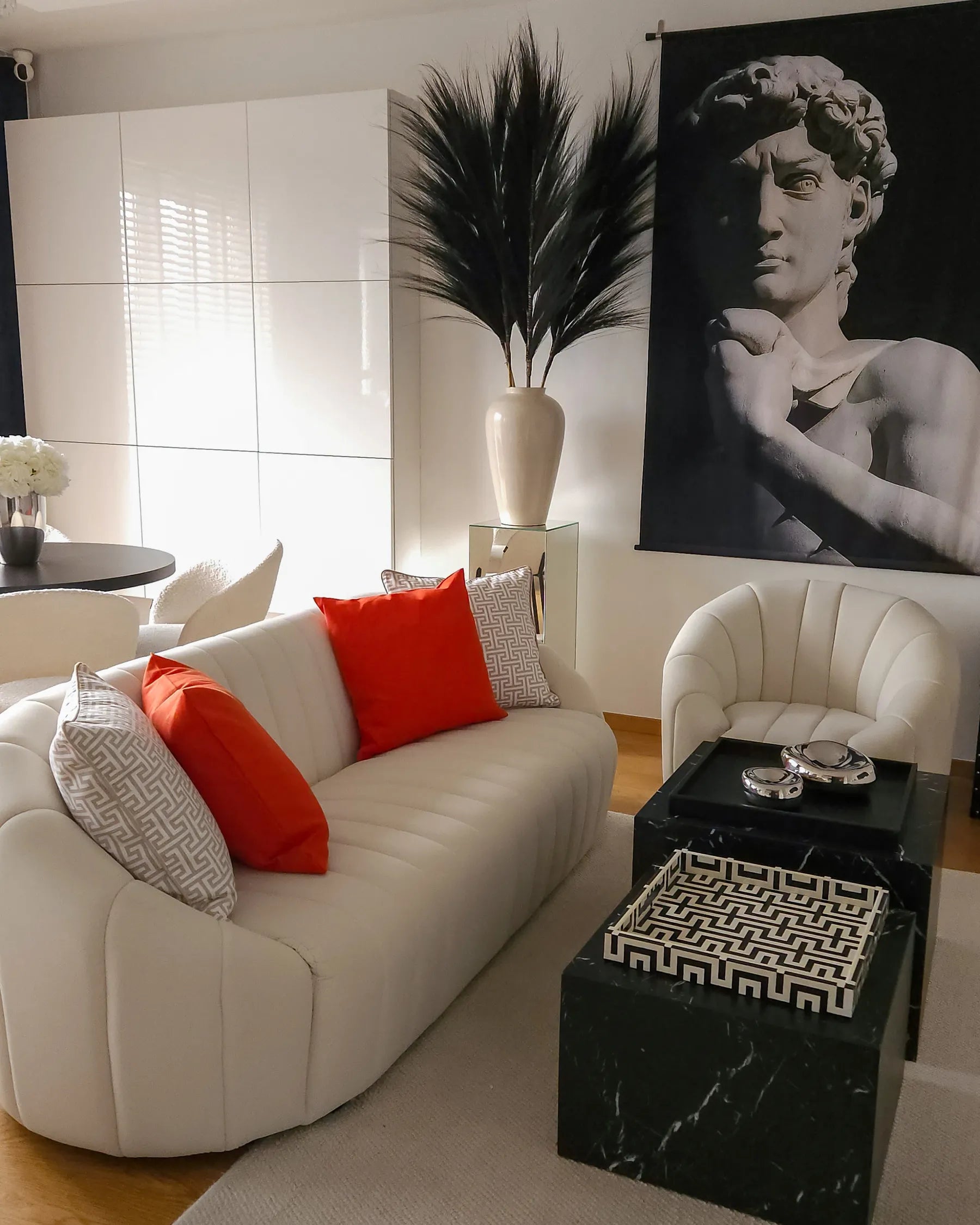 Armchair MALUNG Velvet Off-White