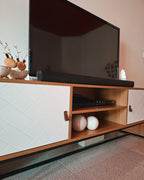 TV Stand NUEVA Light Brown/ White