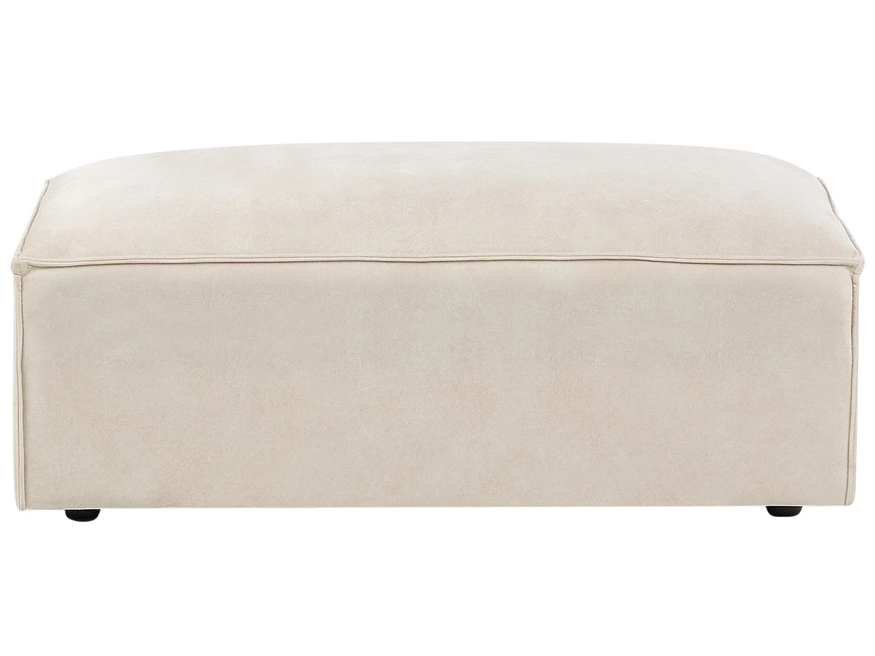 Ottoman HELLNAR Velvet Light Beige