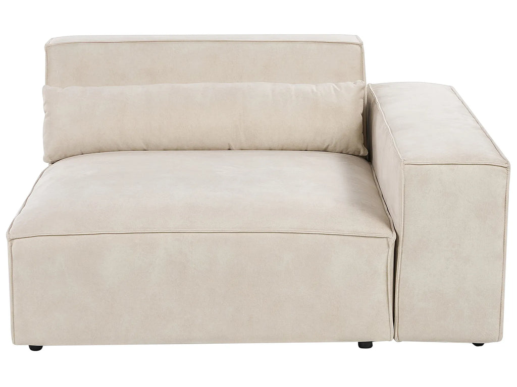 Corner Seat HELLNAR Velvet Light Beige Left Hand
