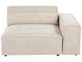 Corner Seat HELLNAR Velvet Light Beige Left Hand