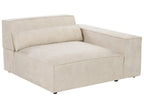 Corner Seat HELLNAR Velvet Light Beige Left Hand