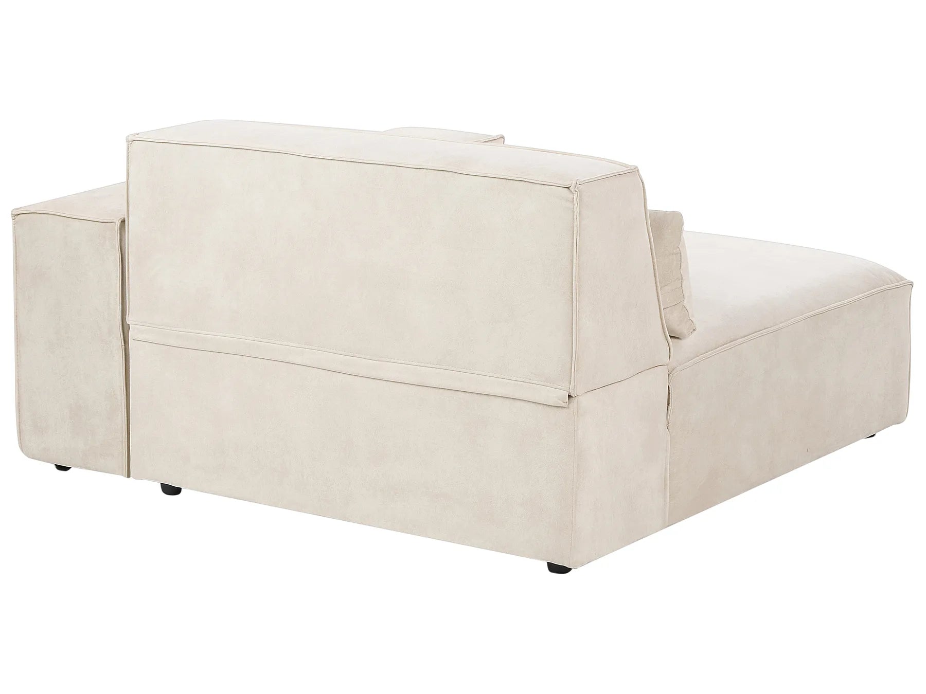 Corner Seat HELLNAR Velvet Light Beige Left Hand