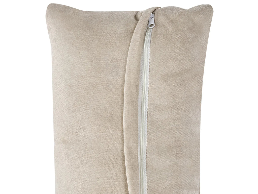 Corner Seat HELLNAR Velvet Light Beige Left Hand