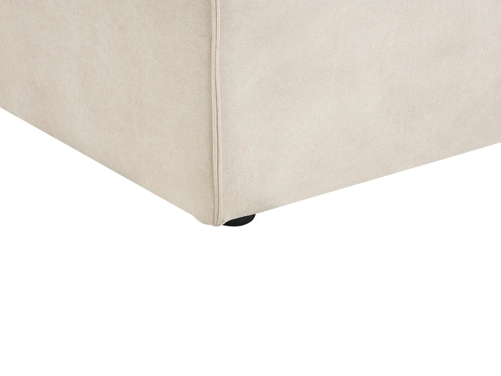 Corner Seat HELLNAR Velvet Light Beige Left Hand