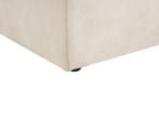 Corner Seat HELLNAR Velvet Light Beige Left Hand