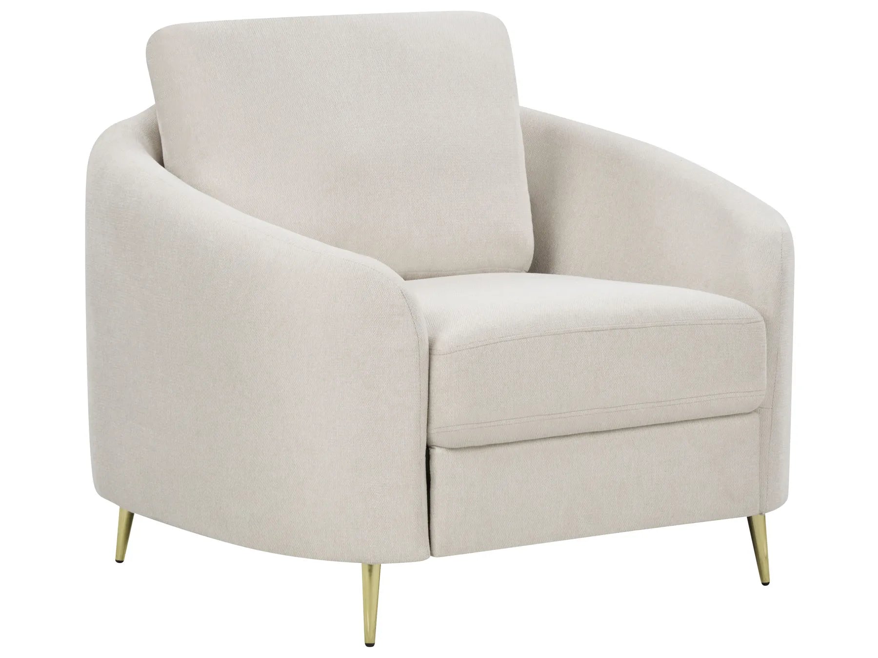 Living Room Set 6 Seater TROSA Fabric Light Beige