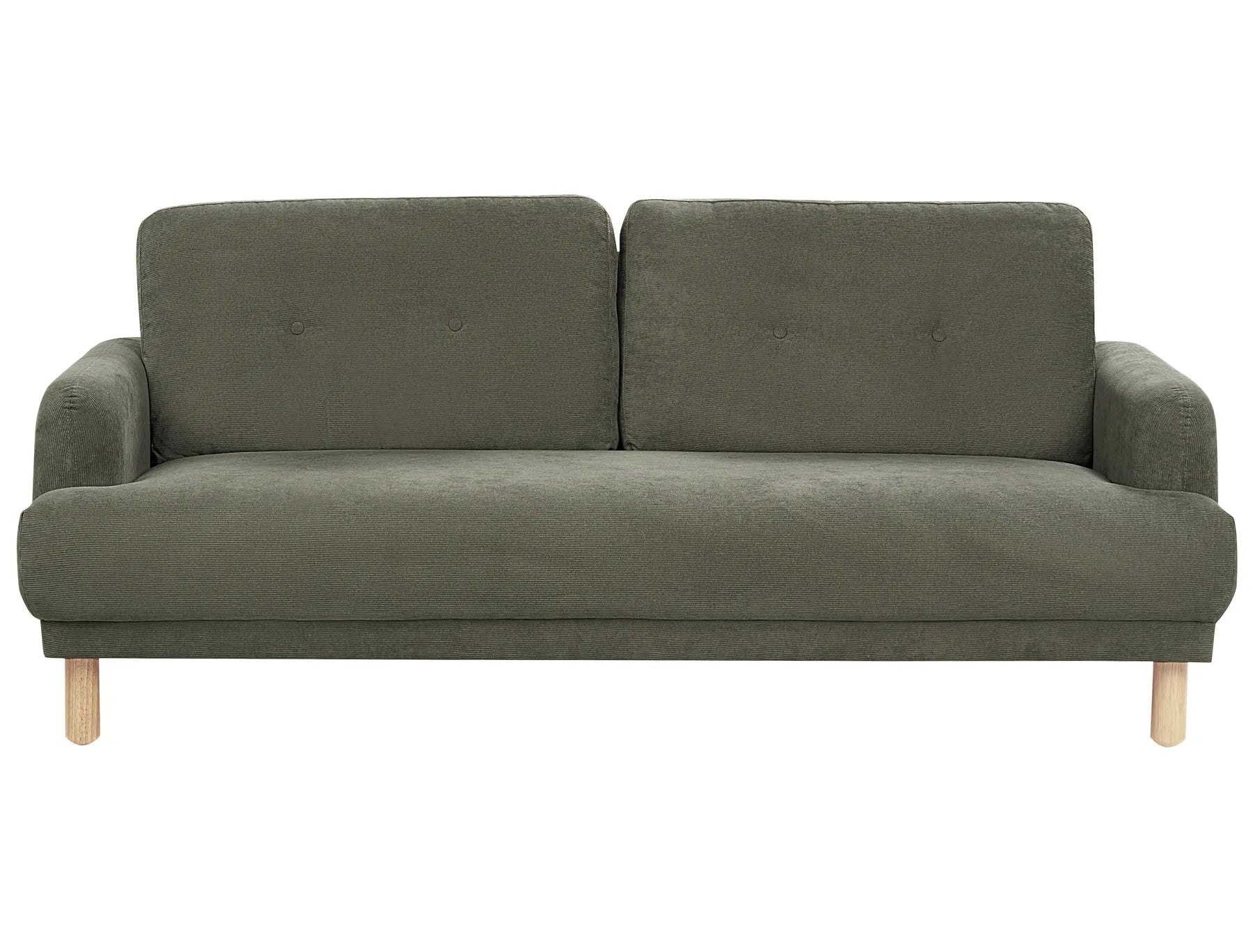 Living Room Set 4 Seater TUVE Corduroy Dark Green