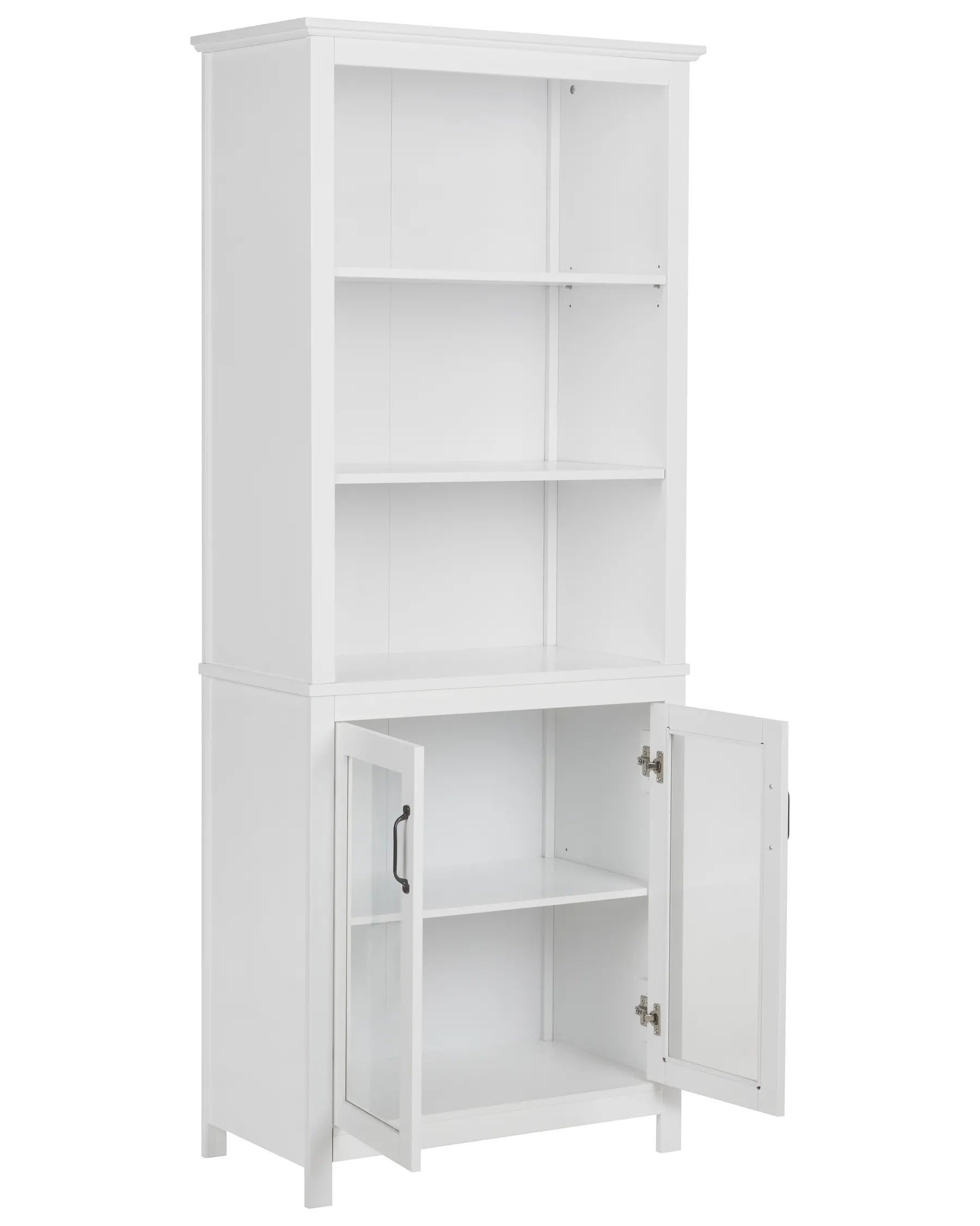 Glass Display Cabinet LUSBY 75 cm White