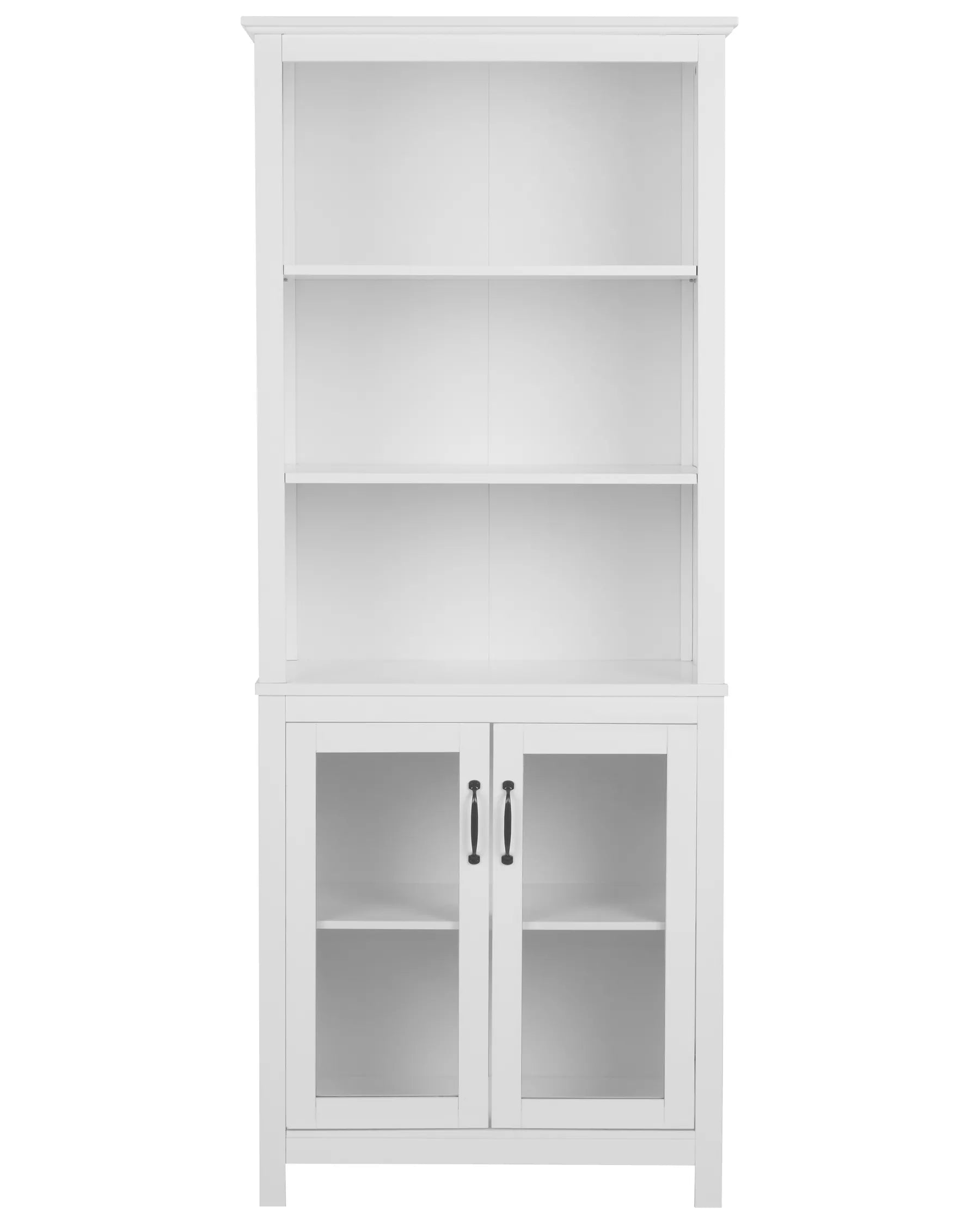 Glass Display Cabinet LUSBY 75 cm White