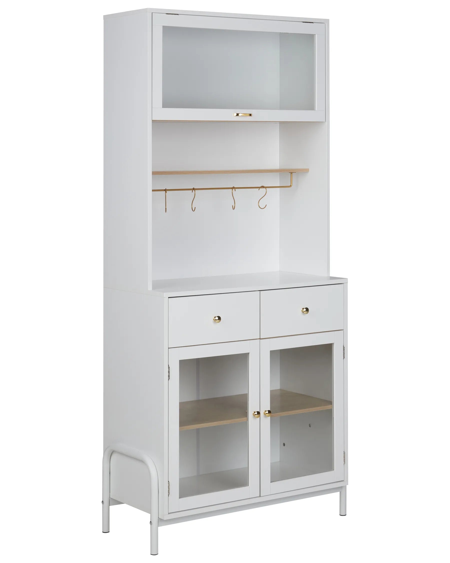 Glass Display Cabinet PARLIN 82 cm White