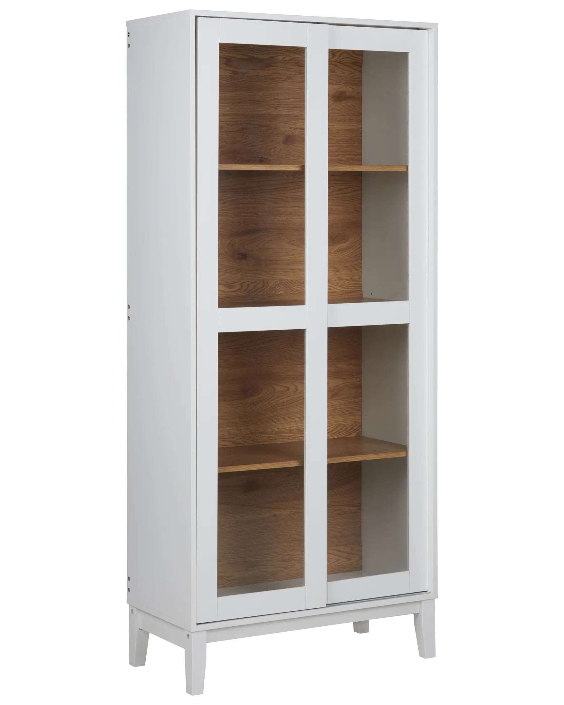 Glass Display Cabinet RUMSON 80 cm White
