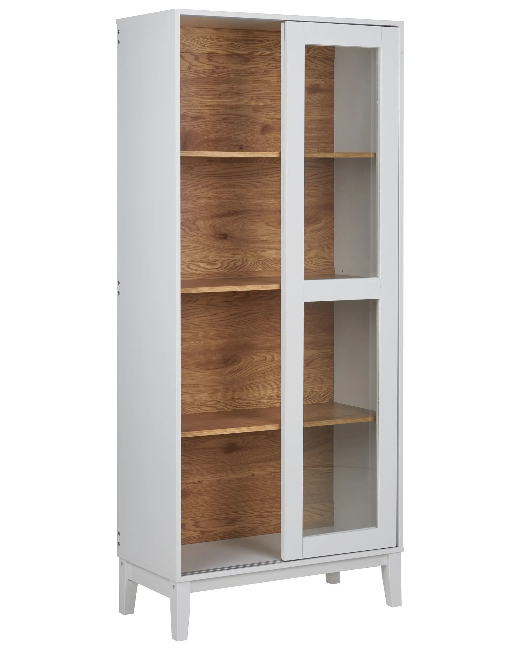 Glass Display Cabinet RUMSON 80 cm White