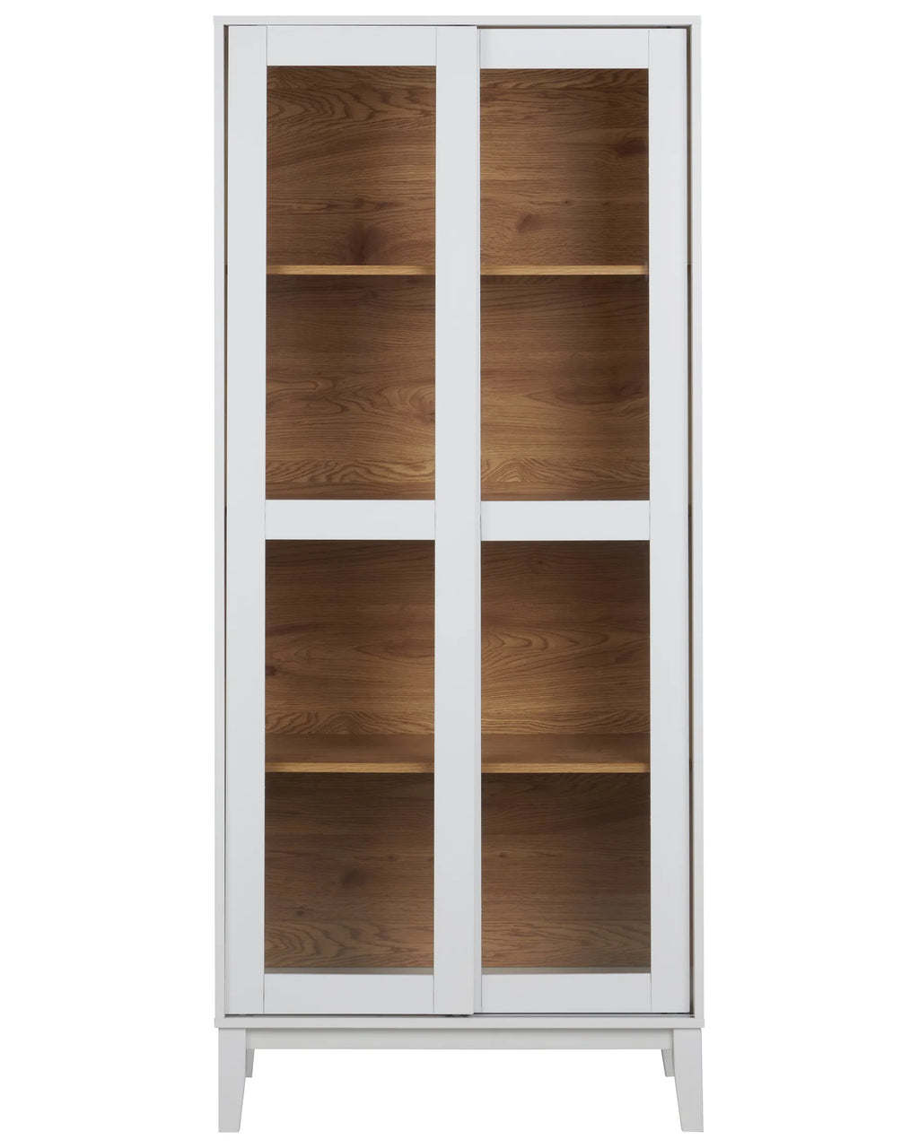 Glass Display Cabinet RUMSON 80 cm White