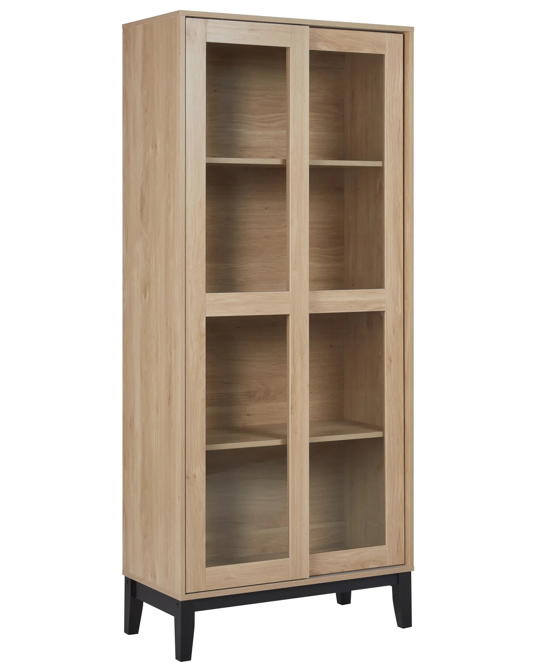 Glass Display Cabinet RUMSON 80 cm Light Brown