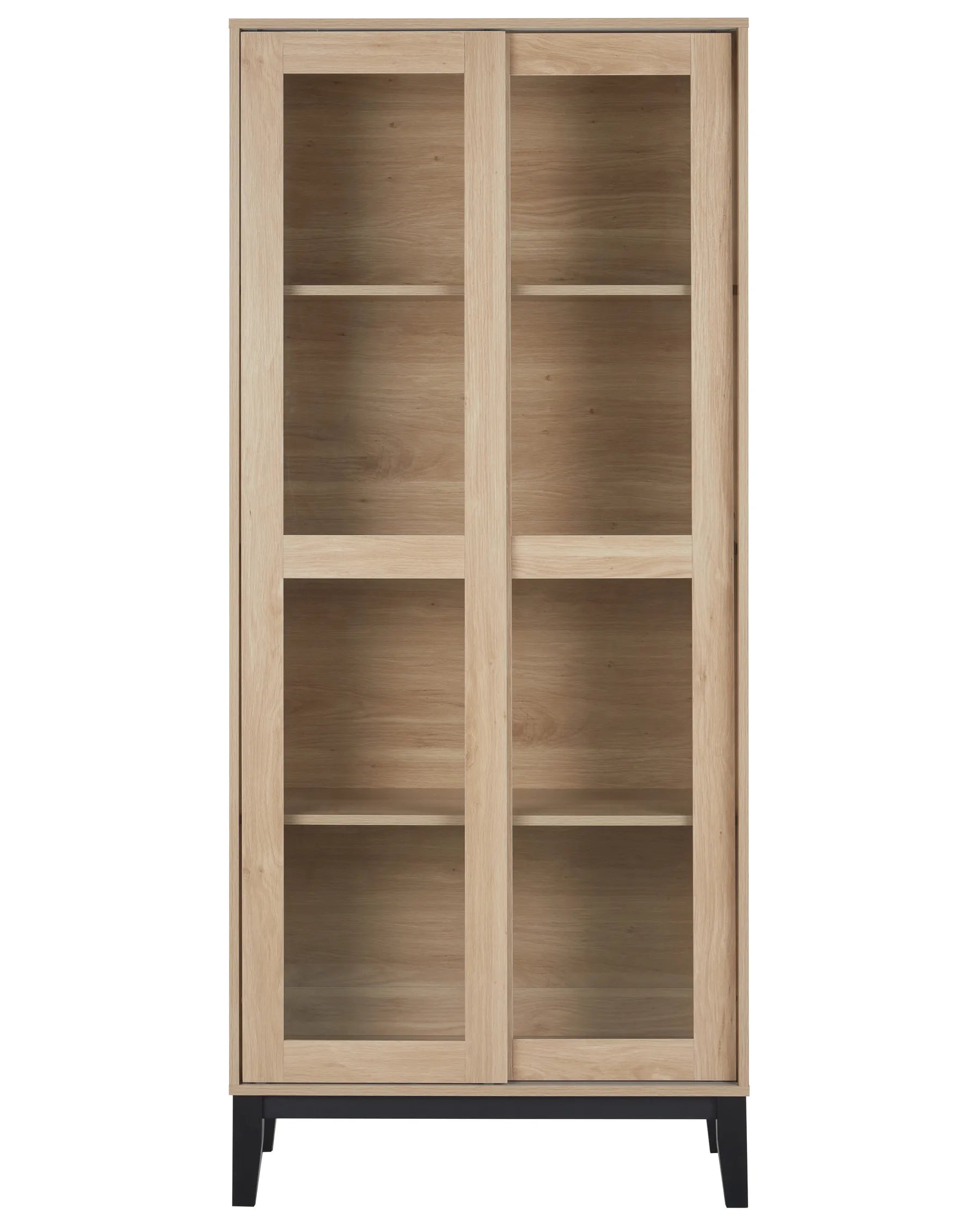 Glass Display Cabinet RUMSON 80 cm Light Brown