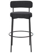 Set of 2 Bar Chairs ALLISON Boucle Black