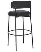 Set of 2 Bar Chairs ALLISON Boucle Black