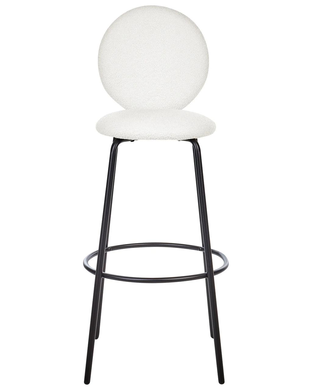 Set of 2 Bar Chairs EMERY Boucle White