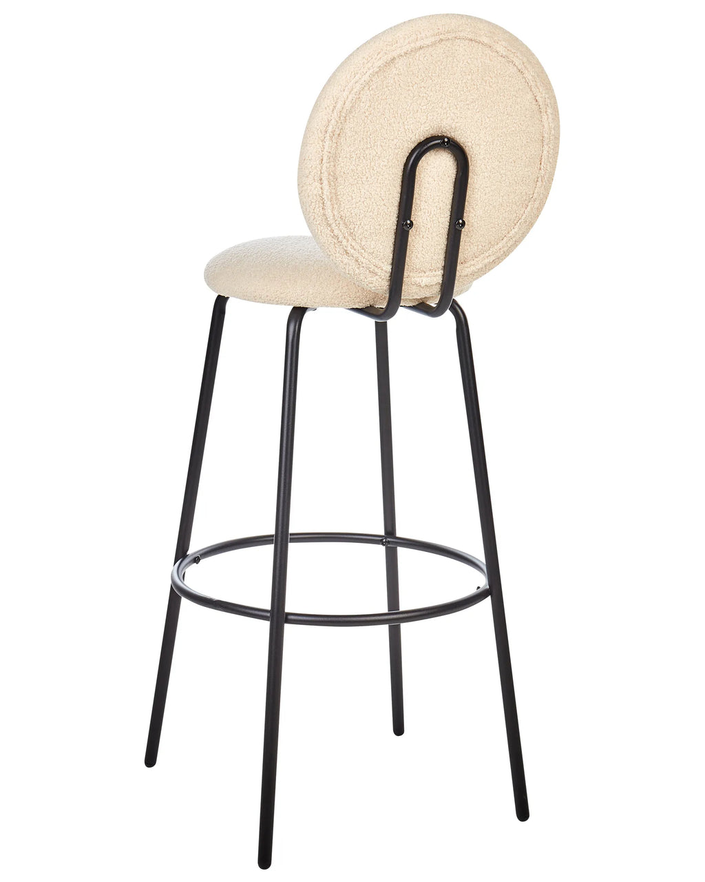 Set of 2 Bar Chairs EMERY Boucle Light Beige